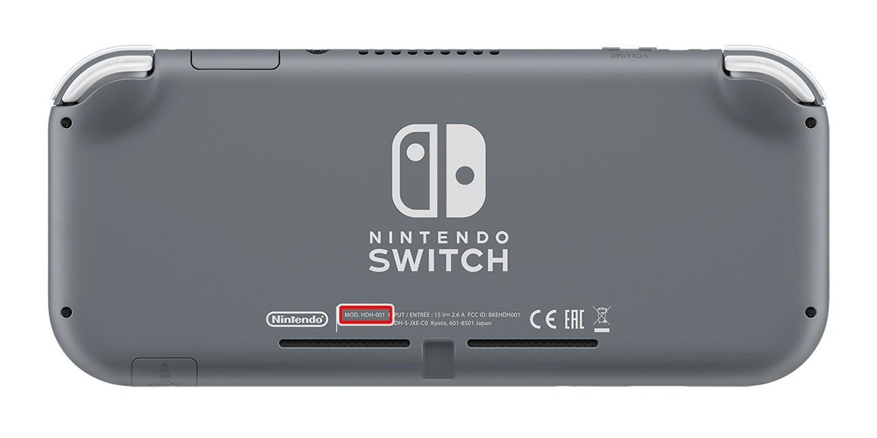 ・Nintendo Switch[HDH-001]の場合本体背面で確認できます。