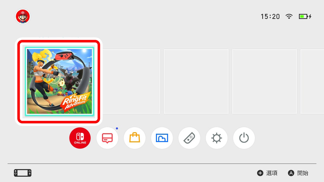 HOMEメニュー　インストール済みソフトアイコン